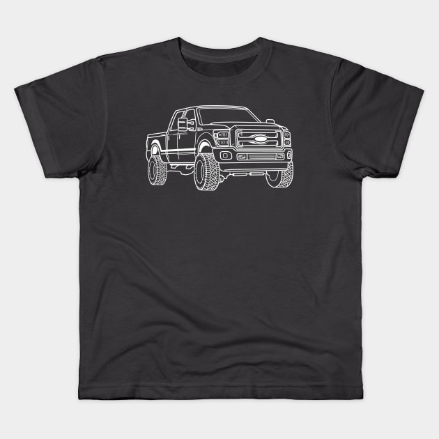 Ford F250 Super Duty Kids T-Shirt by Aurealis